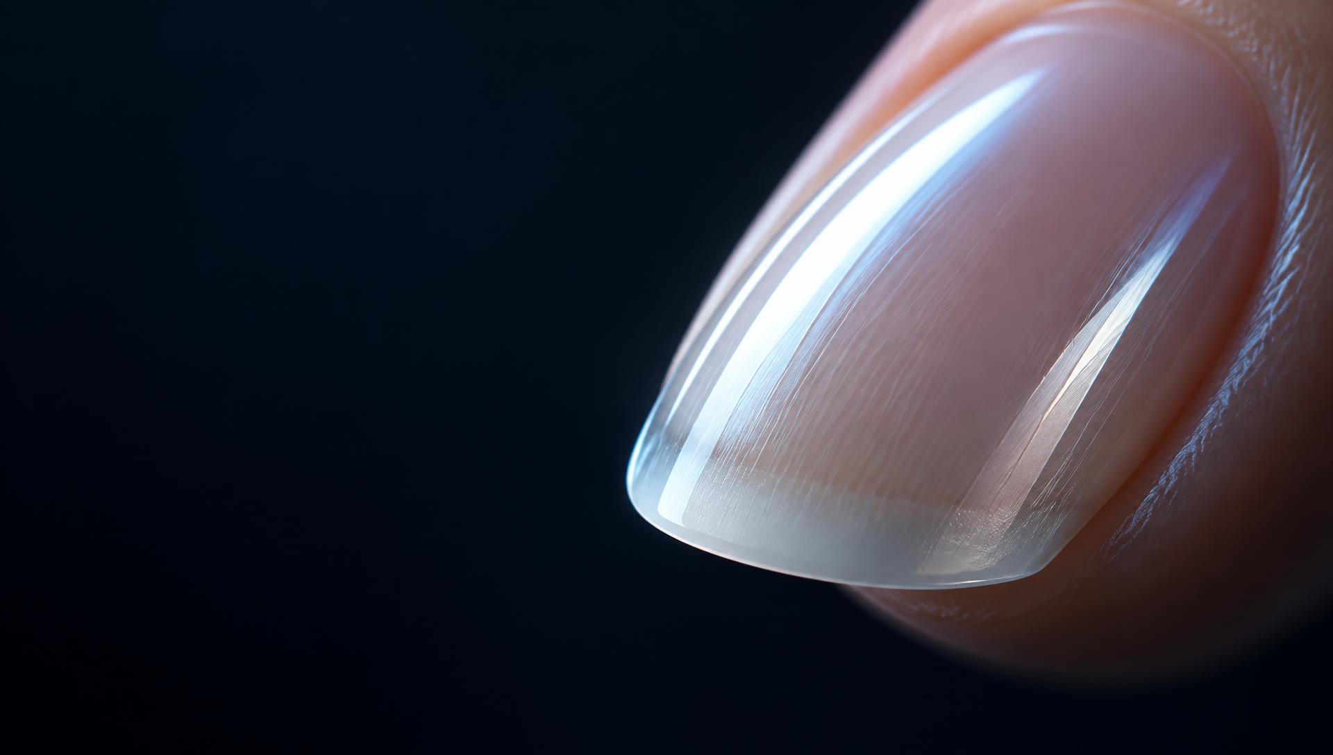 Macro view of a healthy nail surface